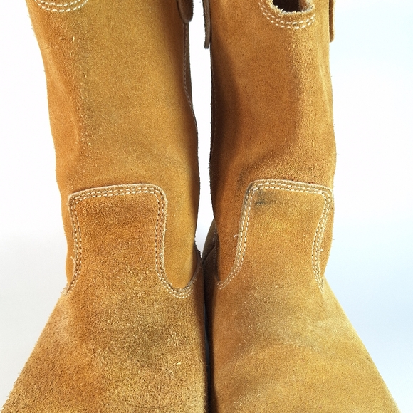 Honchos Vintage Tan Suede Leather Boots Men's Size 8.5 Soft Boots Oil Resistant - Picture 7 of 13